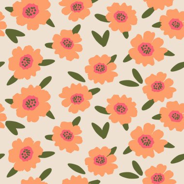 El çizimi çiçekler, kumaş, tekstil, giysi, ambalaj kağıdı, kapak, afiş, iç dekorasyon, soyut arka planlar için çiçekli desenler..