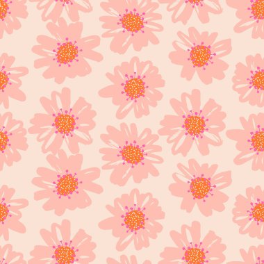 El çizimi çiçekler, kumaş, tekstil, giysi, ambalaj kağıdı, kapak, afiş, iç dekorasyon, soyut arka planlar için çiçekli desenler..