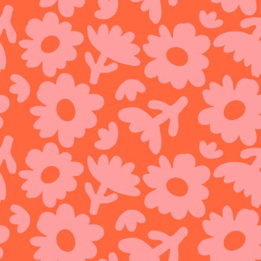 El çizimi çiçekler, kumaş, tekstil, giysi, ambalaj kağıdı, kapak, afiş, iç dekorasyon, soyut arka planlar için çiçekli desenler..