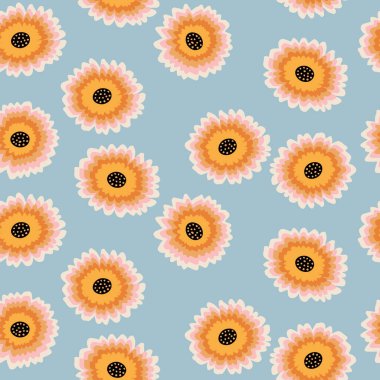 El çizimi çiçekler, kumaş, tekstil, giysi, ambalaj kağıdı, kapak, afiş, iç dekorasyon, soyut arka planlar için çiçekli desenler..