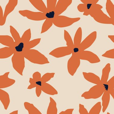 El çizimi çiçekler, kumaş, tekstil, giysi, ambalaj kağıdı, kapak, afiş, iç dekorasyon, soyut arka planlar için çiçekli desenler..