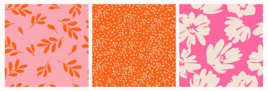 El çizimi çiçekler, kumaş, tekstil, giysi, ambalaj kağıdı, kapak, afiş, iç dekorasyon, soyut arka planlar için çiçekli desenler..