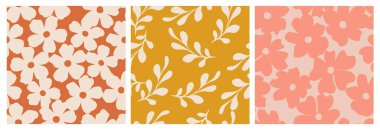 El çizimi çiçekler, kumaş, tekstil, giysi, ambalaj kağıdı, kapak, afiş, iç dekorasyon, soyut arka planlar için çiçekli desenler..