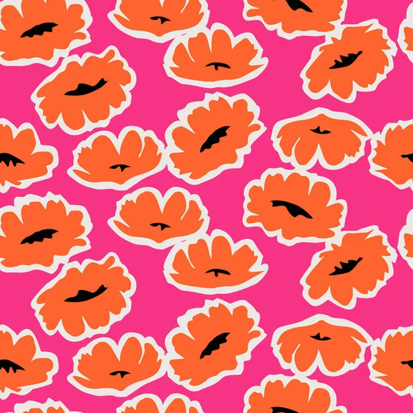 El çizimi çiçekler, kumaş, tekstil, giysi, ambalaj kağıdı, kapak, afiş, iç dekorasyon, soyut arka planlar için çiçekli desenler..