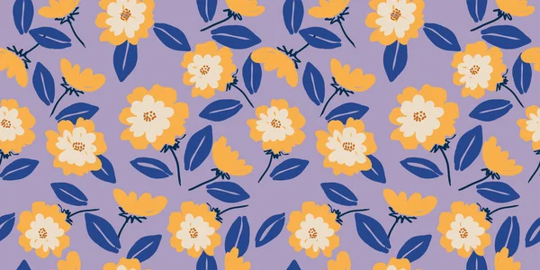 El çizimi çiçekler, kumaş, tekstil, giysi, ambalaj kağıdı, kapak, afiş, iç dekorasyon, soyut arka planlar için çiçekli desenler..