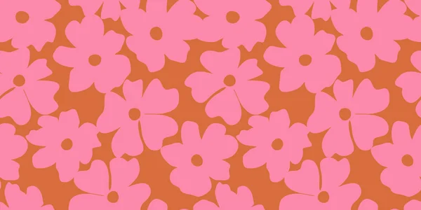 Handgetekende Bloemen Naadloze Patronen Met Bloemen Voor Stof Textiel Kleding — Stockvector
