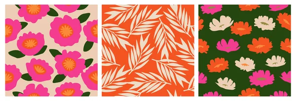 El çizimi çiçekler, kumaş, tekstil, giysi, ambalaj kağıdı, kapak, afiş, iç dekorasyon, soyut arka planlar için çiçekli desenler..