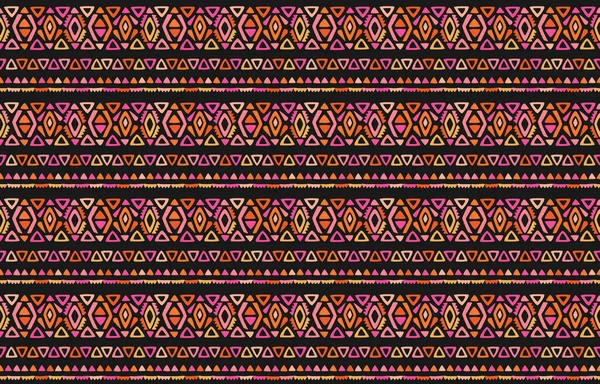 Ethnic Seamless Pattern Vector Geometric Tribal African Indian Traditional Embroidery — Stock Vector