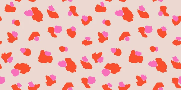 抽象レオパールスキンシームレスパターン 動物プリント 織物の旗 カバー 壁紙のための幾何学的な民俗の装飾 ベクトルイラスト — ストックベクタ