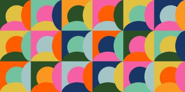 Geometrik minimalistik, pürüzsüz mozaik desen. Web afişi, iş sunumu, markalaşma, kart, davetiye, poster, kapak, tekstil baskısı için soyut vektör.