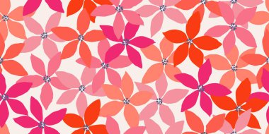 Egzotik el çizimi çiçekler kumaş, tekstil, giysi, ambalaj kağıdı, kapak, afiş, iç dekorasyon, soyut arka planlar için çiçeksiz desenler. vektör illüstrasyonu.