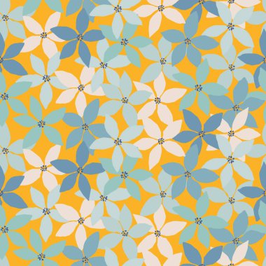 Egzotik el çizimi çiçekler kumaş, tekstil, giysi, ambalaj kağıdı, kapak, afiş, iç dekorasyon, soyut arka planlar için çiçeksiz desenler. vektör illüstrasyonu.