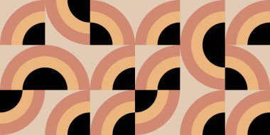 Geometrik minimalistik, pürüzsüz mozaik desen. Web afişi, iş sunumu, markalaşma, kart, davetiye, poster, kapak, tekstil baskısı için soyut vektör.