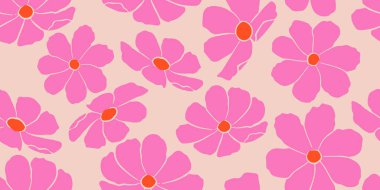 Egzotik el çizimi çiçekler kumaş, tekstil, giysi, ambalaj kağıdı, kapak, afiş, ev dekoru, soyut arka planlar için çiçeksiz desenler. vektör illüstrasyonu.