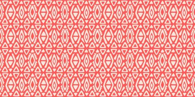 Etnik soyut ikat sanatı. Kabilede kusursuz desen, halk nakışı ve Meksika tarzı. Aztek geometrik sanat süsü baskısı. Halı, duvar kağıdı, giysi, ambalaj, kumaş, kapak, tekstil için tasarım.