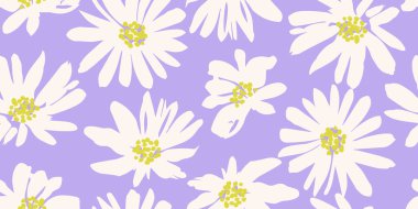 El çizimi tropikal çiçekler kumaş, tekstil, giysi, ambalaj kağıdı, kapak, afiş, iç dekorasyon, soyut arka planlar için çiçeksiz desenler. vektör illüstrasyonu.