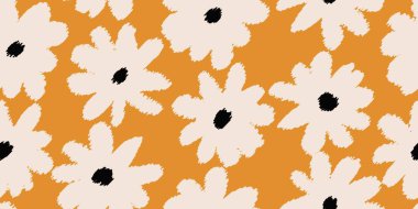 Egzotik el çizimi çiçekler, kumaş, tekstil, ambalaj kağıdı, duvar resmi, ev dekorasyonu, soyut arka planlar için çiçek desenli nakış desenleri. Vektör illüstrasyonu.