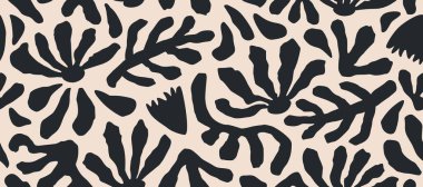 Son moda egzotik el çiçekleri pürüzsüz desen çizdi. Tekstil, duvar kağıdı, afiş, kapak, yüzey, baskı ve ev dekorasyonu için çiçek arkaplanı. Çiçek vektör illüstrasyonu.