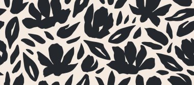 Son moda egzotik el çiçekleri pürüzsüz desen çizdi. Tekstil, duvar kağıdı, afiş, kapak, yüzey, baskı ve ev dekorasyonu için çiçek arkaplanı. Çiçek vektör illüstrasyonu.