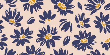 Son moda egzotik el çiçekleri pürüzsüz desen çizdi. Basit minimalist stil. Tekstil, kumaş, duvar kağıdı, afiş, kapaklar, poster, ambalaj, baskı, element, duvar sanatı ve ev dekorasyonu için organik şekiller. Vektör illüstrasyonu.