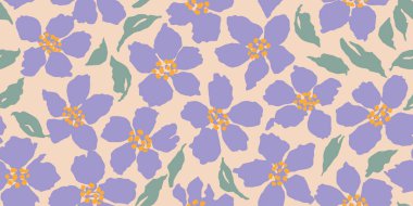 Son moda egzotik el çiçekleri pürüzsüz desen çizdi. Basit minimalist stil. Tekstil, kumaş, duvar kağıdı, afiş, kapaklar, poster, ambalaj, baskı, element, duvar sanatı ve ev dekorasyonu için organik şekiller. Vektör illüstrasyonu.