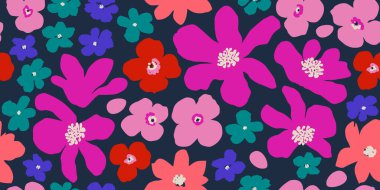 Son moda egzotik el çiçekleri pürüzsüz desen çizdi. Basit minimalist stil. Tekstil, kumaş, duvar kağıdı, afiş, kapaklar, poster, ambalaj, baskı, element, duvar sanatı ve ev dekorasyonu için organik şekiller. Vektör illüstrasyonu.