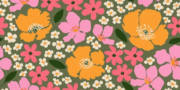 Son moda egzotik el çiçekleri pürüzsüz desen çizdi. Basit minimalist stil. Tekstil, kumaş, duvar kağıdı, afiş, kapaklar, poster, ambalaj, baskı, element, duvar sanatı ve ev dekorasyonu için organik şekiller. Vektör illüstrasyonu.