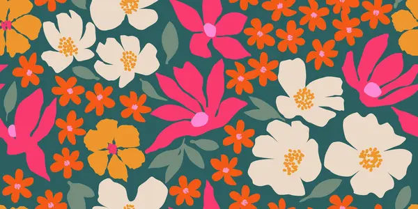 Son moda egzotik el çiçekleri pürüzsüz desen çizdi. Basit minimalist stil. Tekstil, kumaş, duvar kağıdı, afiş, kapaklar, poster, ambalaj, baskı, element, duvar sanatı ve ev dekorasyonu için organik şekiller. Vektör illüstrasyonu.