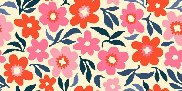 Son moda egzotik el çiçekleri pürüzsüz desen çizdi. Basit minimalist renkli tarz. Tekstil, kumaş, duvar kağıdı, afiş, kapaklar, poster, ambalaj, baskı, element, duvar sanatı ve ev dekorasyonu için organik şekiller. Vektör illüstrasyonu.