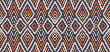 El çizimi soyut, etnik, kusursuz bir model. Geometrik karalama çizgisi sanat arka planı. Kabileye özgü duvar kağıdı. Aztek tarzı. Halka açık nakış. Hint baskısı, İskandinav halısı, Afrika halısı, fayans. Vektör illüstrasyonları.