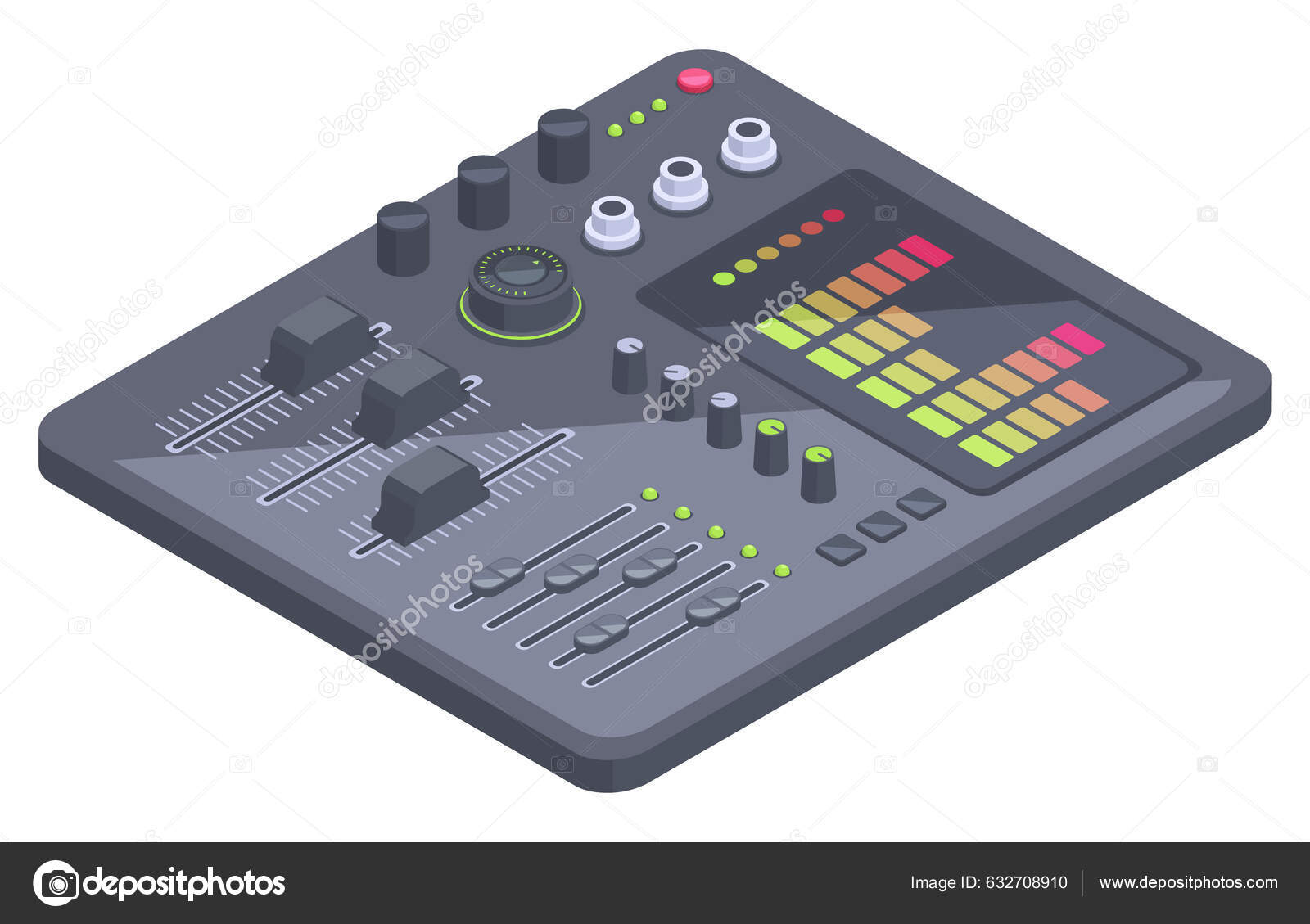 Изометрическая Панель Управления Приборная Панель Космического.