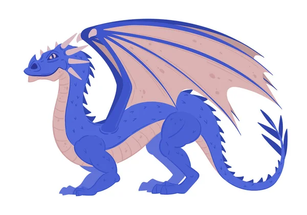 Dragón Dibujos Animados Reptil Fantasía Alada Mascota Dragón Cuento Hadas — Archivo Imágenes Vectoriales