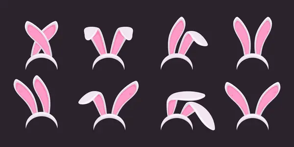 Easter Bunny Ears Rabbit Ears Mask Traditional Spring Holidays Bunnies — Stock Vector