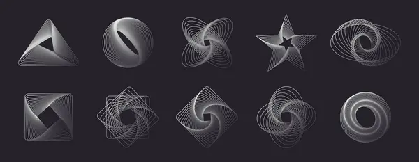 Grilles Trame Métallique Abstraites Geometric Formes Rayées Mode Triangle Maille — Image vectorielle