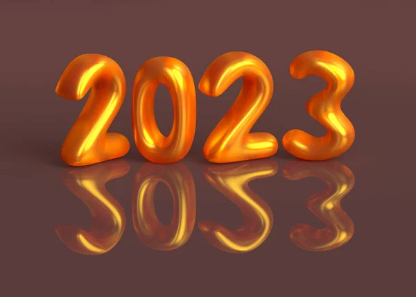 Weergave Van Inschrijving Voor Het Nieuwe Jaar 2023 — Stockfoto