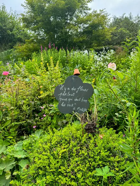 Henri Matisse 'in el yazısıyla yazdığı bir alıntıda, onları görmek isteyenler için her yerde çiçekler var, yemyeşil bir bahçede sergileniyorlar. Jardin du Rossignol Bahçeleri. Fransa