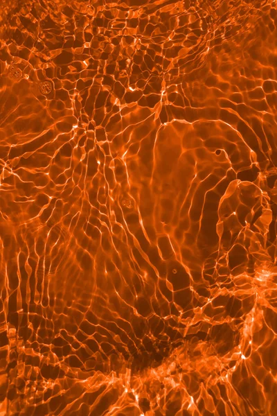 Размытие Размыло Прозрачный Оранжевый Цвет Прозрачной Спокойной Поверхности Воды Текстуры — стоковое фото