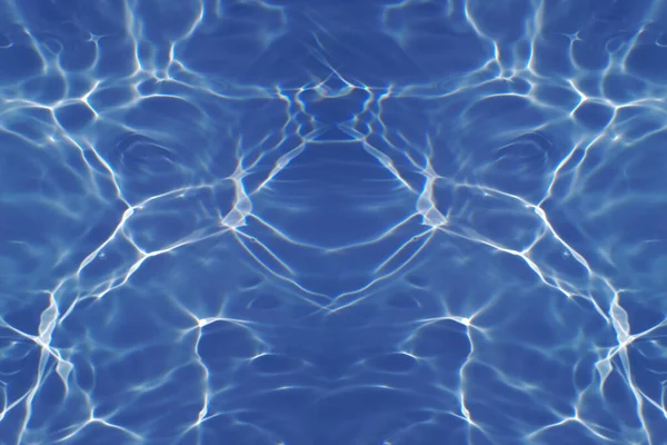Defokus Rozmazal Průsvitnou Modrou Barvu Čistou Klidnou Strukturu Vodní Hladiny — Stock fotografie