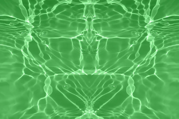 Defocus Wazig Transparant Groen Gekleurd Helder Kalme Water Oppervlak Textuur — Stockfoto