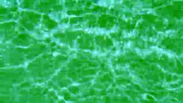 Defocus Verschwommen Transparente Grüne Wasser Farbige Klare Ruhige Wasseroberfläche Textur — Stockvideo