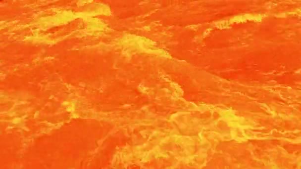 Defocus Θολή Διάφανη Πορτοκαλί Χρώμα Διαυγή Ήρεμη Επιφάνεια Του Νερού — Αρχείο Βίντεο