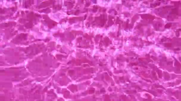 Rozjaśnienie Rozmyte Przezroczyste Fioletowy Kolor Jasne Spokojnej Powierzchni Wody Tekstury — Wideo stockowe