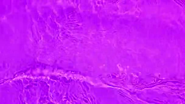 Defocus Verschwommen Transparent Violett Gefärbt Klare Ruhige Wasseroberfläche Textur Mit — Stockvideo
