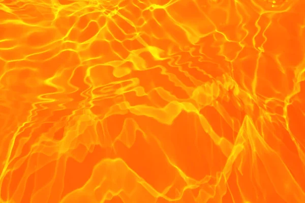 透明オレンジ色の透明オレンジ色のぼやけた透明感のある穏やかな水面の質感とスプラッシュとバブル 傾向の抽象的な性質の背景 コピースペースと日光の水の波 オレンジの水滴の色 — ストック写真