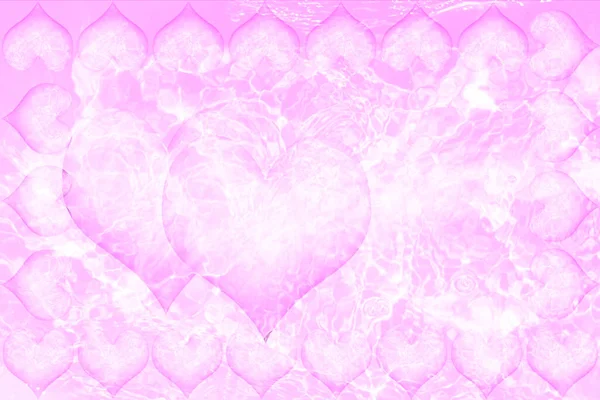 ギフトカードの大切な日のための水彩ハートのピンクの質感の背景 バレンタインデーの背景 母の日 父の日 誕生日 抽象的な紫やピンクの恋人に 水のスプラッシュ輝く — ストック写真