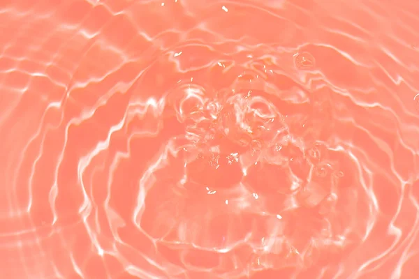 Agua Anaranjada Con Ondas Superficie Desenfoque Borroso Transparente Color Rosa —  Fotos de Stock