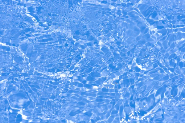 Blått Vatten Med Ringar Ytan Oskärpa Suddig Transparent Blå Färgat — Stockfoto