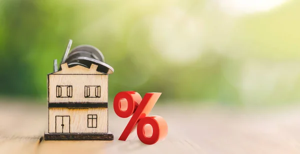 Mortgage Rates Business Concept Investment Housing Real Estate Interest Rates — Fotografia de Stock
