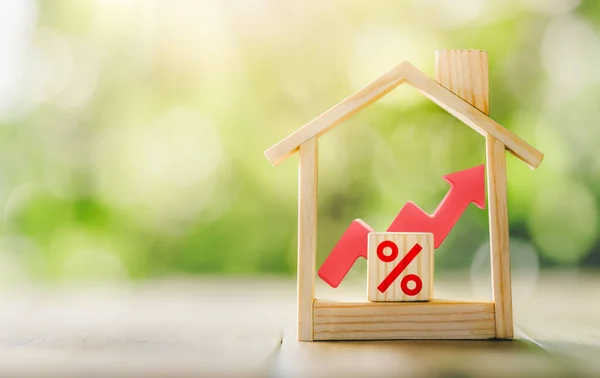 Mortgage Rates Business Concept Investment Housing Real Estate Interest Rates — Fotografia de Stock