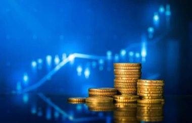 Para büyümesi iş grafiği finans şeması ekonomi para arkaplanı üzerinde büyüme finansal veri kavramı veya yatırım pazarı kar çubuğu ve başarı piyasa borsa teknoloji para birimi raporuyla şeması.